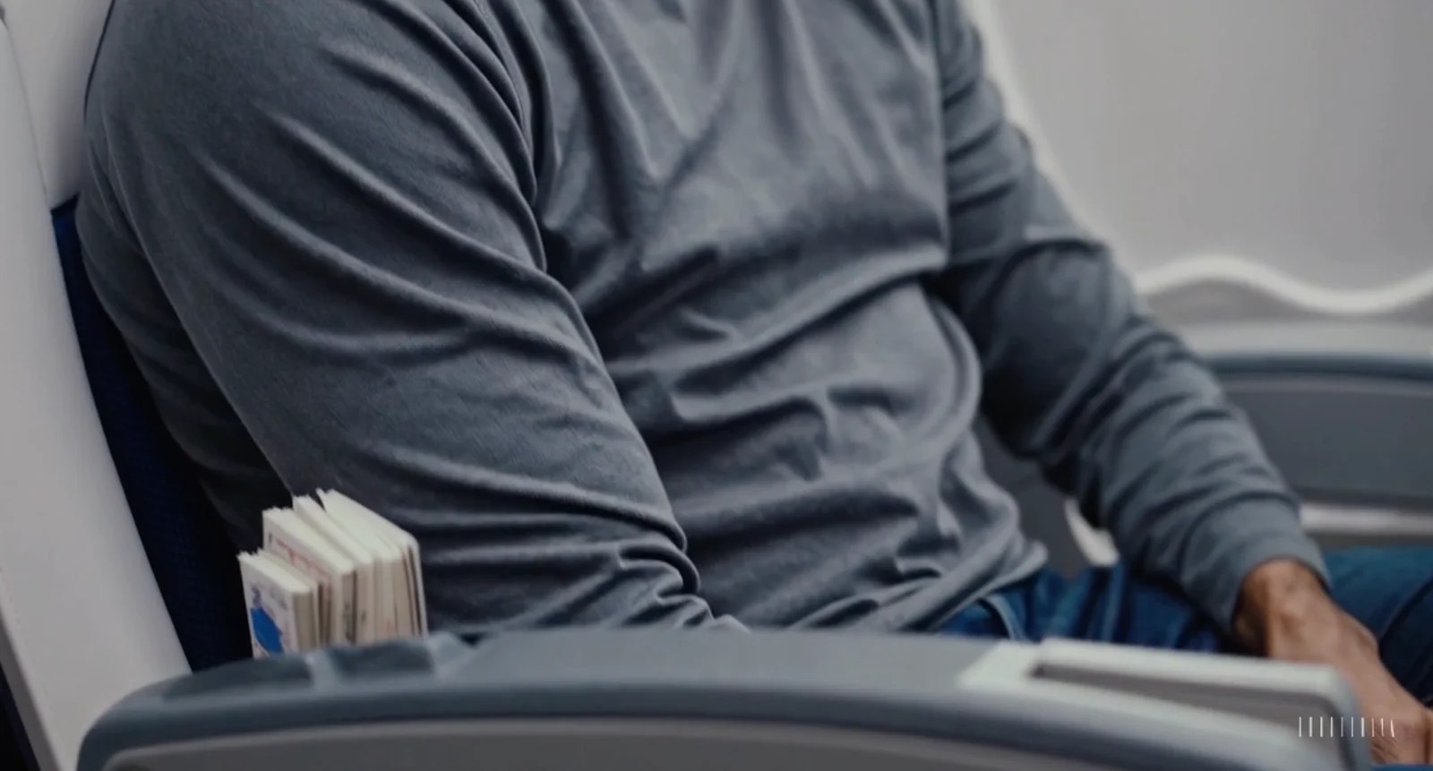 Man on a plane